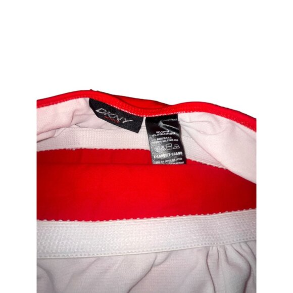 DKNY Red Spaghetti Strap Top & Black Varsity Cheerleader Skirt Set L / XL - Picture 7 of 8